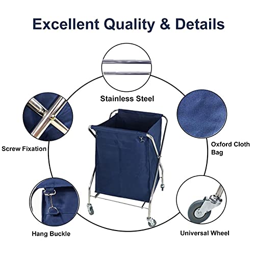 Carrito plegable para ropa con ruedas resistentes miniatura 2
