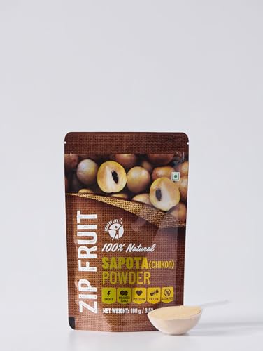 ZIP FRUIT 100% Natural, Gluten-free Sapota (Chikoo) Powder 100 gr...