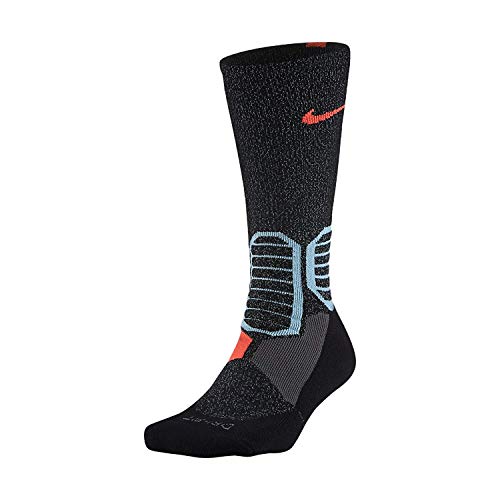 Nike Men's Hyper Elite Crossover Basketball Socks (Small, Heather Black(SX5232-409)/Black)