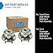TRQ Front Left and Right Wheel Bearing and Hub Assembly Set 2 Piece Compatible with 2011-2021 Jeep Grand Cherokee 2022 Grand Cherokee WK 2011-2023 Dodge Durango
