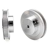 4 Stück 80T GT2 Pulley Silber Zahnrad für Voron 2.4 / Riemenscheibe 80 Zähne Bohrung 5mm