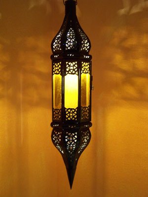 Orientalische Lampe Pendelleuchte Orange Rihana 56cm E27 Lampenfassung | Marokkanische Design Hängeleuchte Leuchte aus…