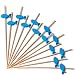 PuTwo Cocktail Toothpicks 100 Counts Cocktail Picks Handmade Natural Bamboo Cocktail Sticks Eco-Friendly Appetizer Skewers for Cocktail Appetizers Fruits Dessert - Blue Fishes