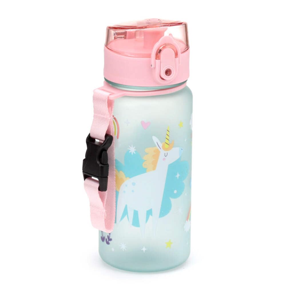 Puckator Mehrfarbig Bot216 Unicorn Magic Pop Top 350Ml Shatterproof Reusable Children's Bottle With Infuser