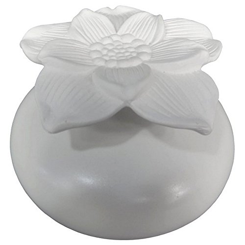 Diffuseur de Parfum par Capillarité Fleur Narcisse Blanc – Diffuseur Huile Essentielle Parfum d’Ambiance et Senteurs Maison – Vase en Céramique et Fleur en Plâtre – Diffusion Naturelle – Zen’Arôme