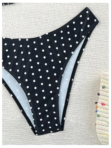 Image of Verdusa Women's Polka Dots Bikini Set Halter Triangle Swimsuit 2 Piece Bathing Suit Summer Swimwear