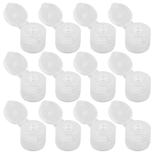 HOLIDYOYO 30pcs Plastic Bottle Cap Traveling Toothpaste Dispenser Leak-Proof No Mess Toothpaste Lid