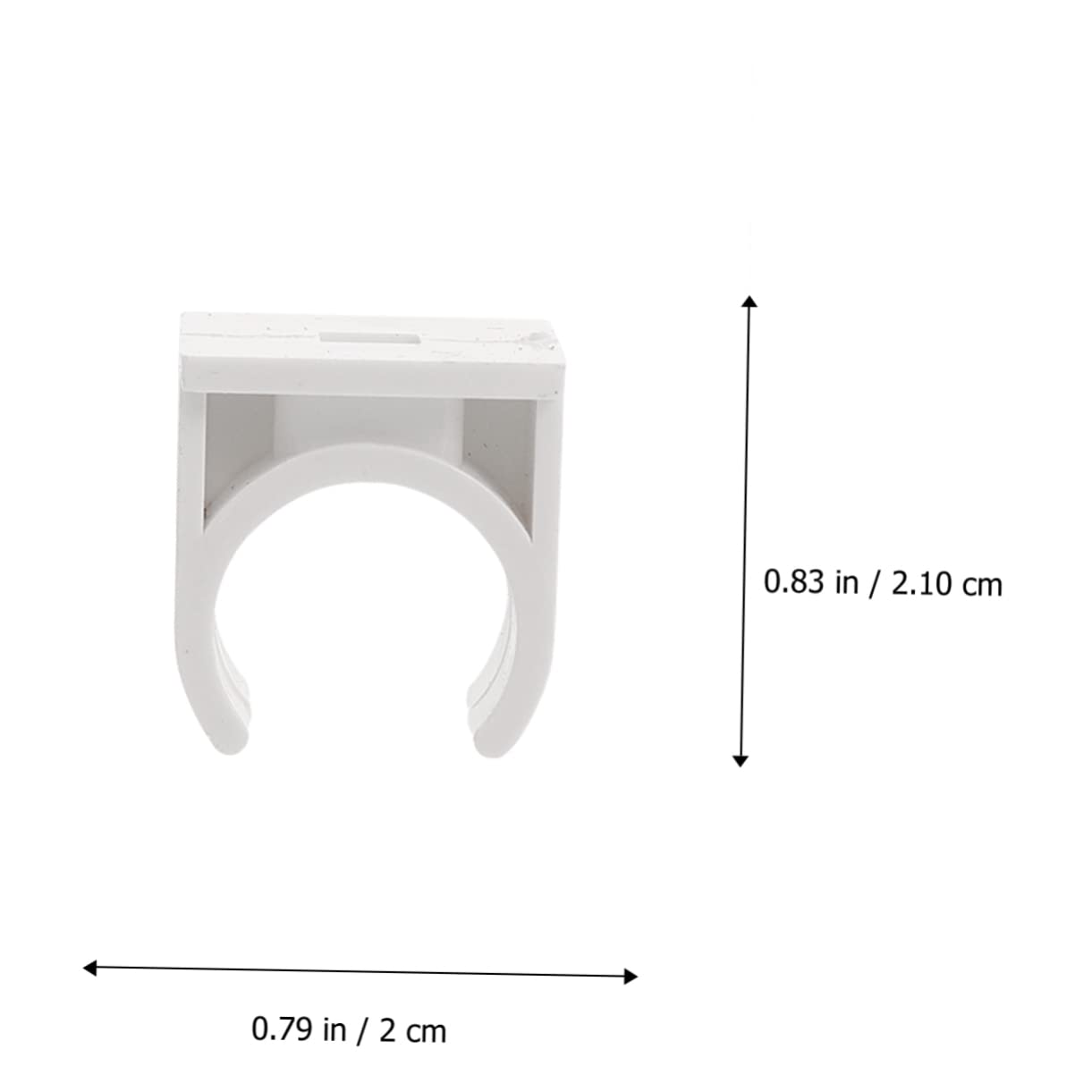 Collier de Fixation en PVC Blanc en U pour Tuyau, 100 Pièces