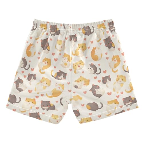 Boys Swim Trunks with Pockets and Quick Dry Fabric,Love Cute Kids Swimwear Boy Swimsuit X-Small2