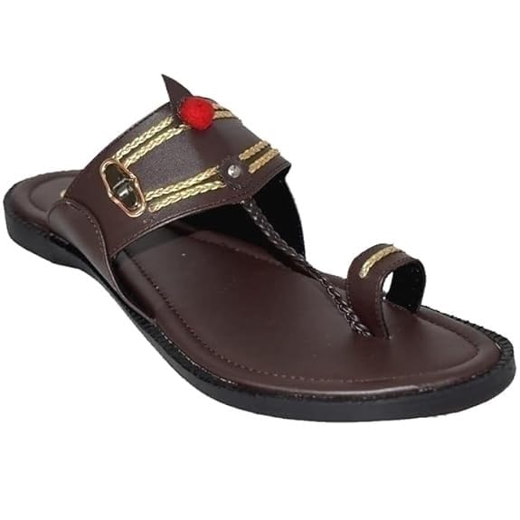 Image of Kolhapuri Chappal for Men|Kolhapuri Slippers for Men|Kolhapuri Shoes for Men|Leather Slippers for Men|Wedding Slippers for Men-B1