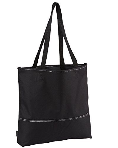Gemline Prelude Shoulder Straps Convention Tote, Black, One Size #TOP6