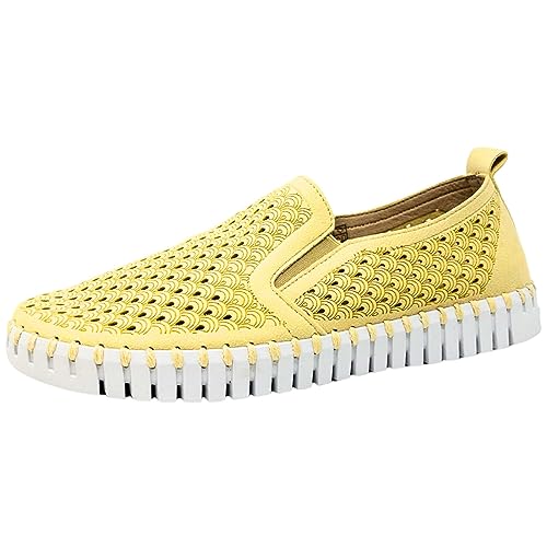 Image of Ilse Jacobsen HORNBAEK Women's Tulip Slip-On Flat | Elastic Side Panels | Lightweight Flexible Comfort.
