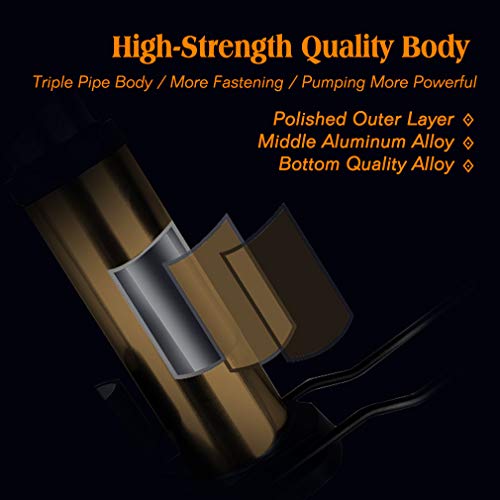 image for JUISEE Mini Bike Pump High Pressure Compact Bicycle Pump Light and Por