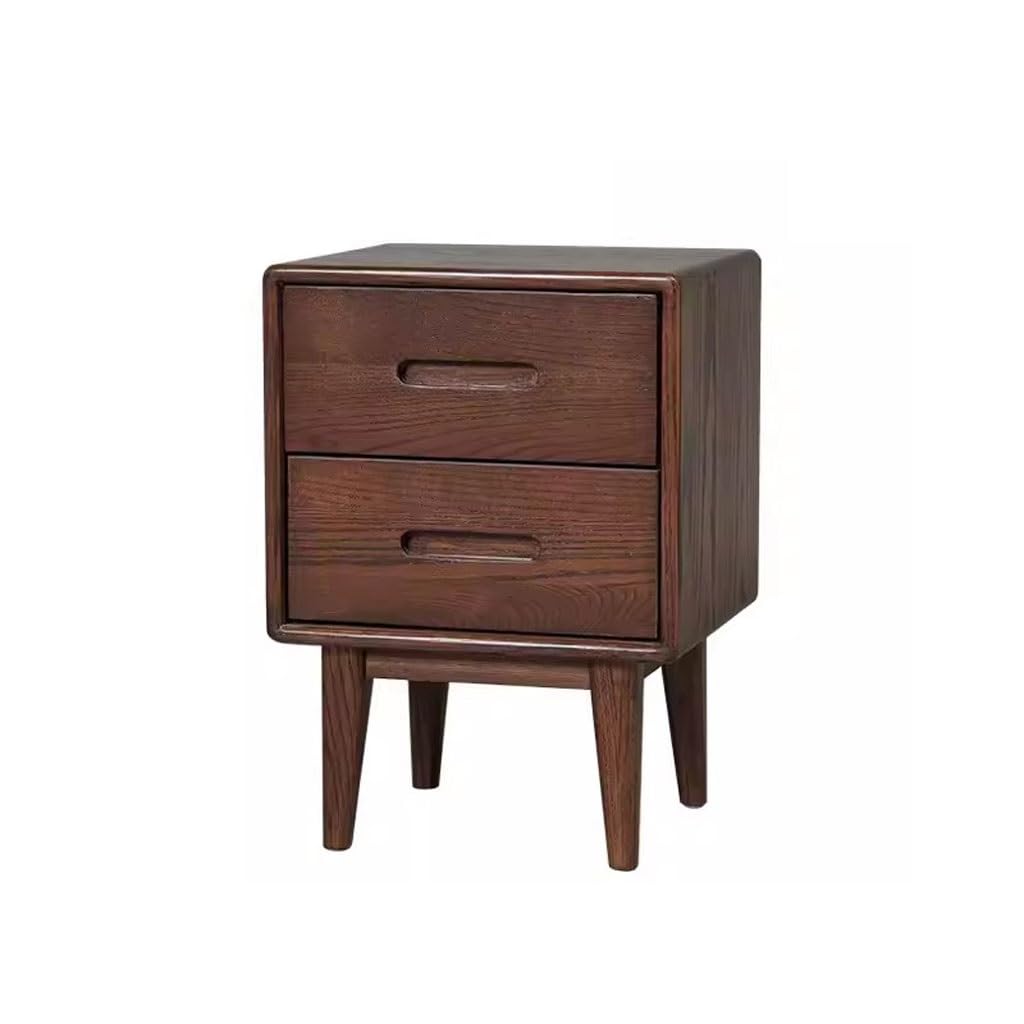 BHGFYXBS Side Tables Bedroom Nordic Solid Wood Home Bedside Table Modern Simple Black Walnut Color Furniture Bedside Cabinet Bedside Tables