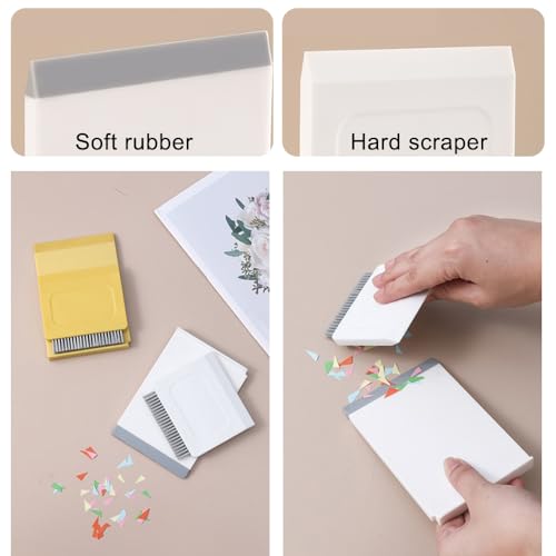 Image of Ouliget Kitchen Sink Squeegee and Countertop Brush,3 in 1 Mini Squeegee Sponge Countertop Dirt Cleaning Brush,Multi Purpose Compact Brush Cleans Wet and Dry Spills