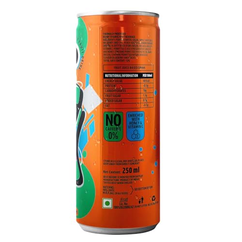 Image of Rio Blueberry & Peach Flavor Blueberry Bubbly Fruit Drink Can|Soft Drink|Exotic Fruit Juice + Fizz|Rich In Vitamin C And Honey|Pack Of 12|250 Ml