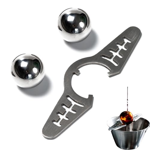 2pic Espresso Frozen Ball for Espresso Coffee Espresso Cooling Tool Stainless Steel Chiller Ball/Ice Sphere, Espresso Cooler (NOT SOLID)