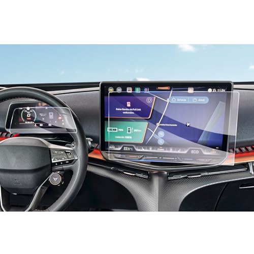 Verre de protection Cupra Tavascan anti-rayures 9H GAFAT pour double écran tactile 15 et 5.3