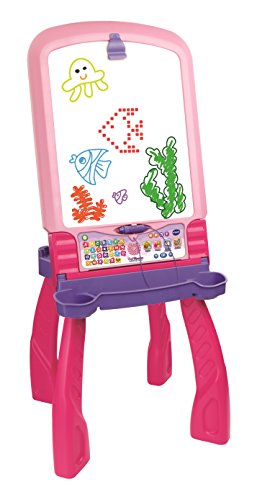 VTech – Magi Chevalet interactif 3 en 1 Rose, Tableau interactif Enfant 193555