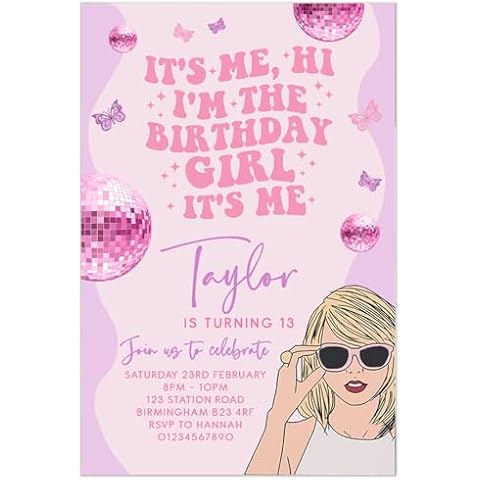 Personalised Girls Birthday Party Invitations Pack Cover