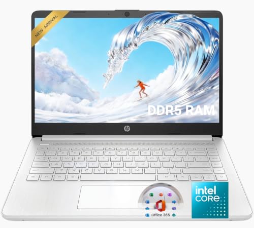 Image of HP 14 inch Everyday Laptop • Copilot AI • Intel 4-Core N150 Processor • 128GB SSD • 2026 Edition • Windows 11 • Microsoft 365 • Long Battery Life • Thin & Portable • Platinum Silver | Intel 4-Core N150 Processor • DDR5 RAM, 128GB SSD • 2026 Edition • Windows 11 • Microsoft 365 • Thin & Portable