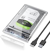 POSUGEAR 2.5 inch Hard Drive Enclosure, USB 3.0 Hard Drive Enclosure for 7mm and 9.5 inch SATA I/II/III HDD SSD...