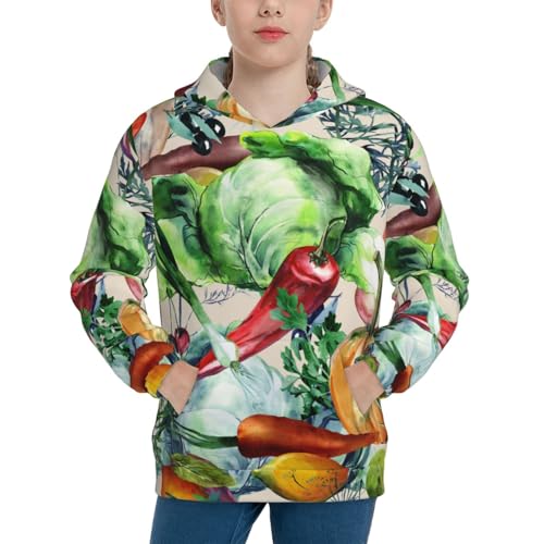 Vegan1 Kid Hoodies Boys Sweatshirts Girls Pullover with Pocket