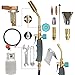 BLUEFIRE Soldering Propane Torch with Hose and Three Burners 13 in 1 Multi-Function Adjustable Flame Propane Hose Torch Kit for Brazing Large Diameter Copper Pipes，Soldering，Barbecue，Heating