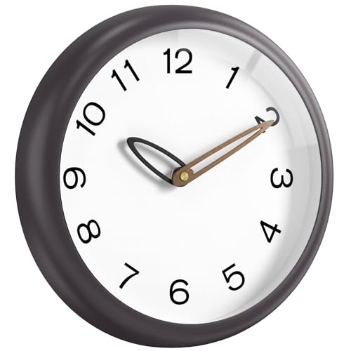 lanktoo 12 " Silent Wall Clock – Battery Operated, Tempered Glass, Decorative Clock for Living Room, Bedroom lanktoo 12 Silent Wall Clock – Battery Operated, Tempered Glass, Decorative Clock for Living Room, Bedroom, Kitchen & Bathroom, Home Decor Gift (Space Gray)