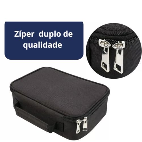 Estojo BOX escolar de grande capacidade armazenamento 100 Pens Impermeável (Cinza)