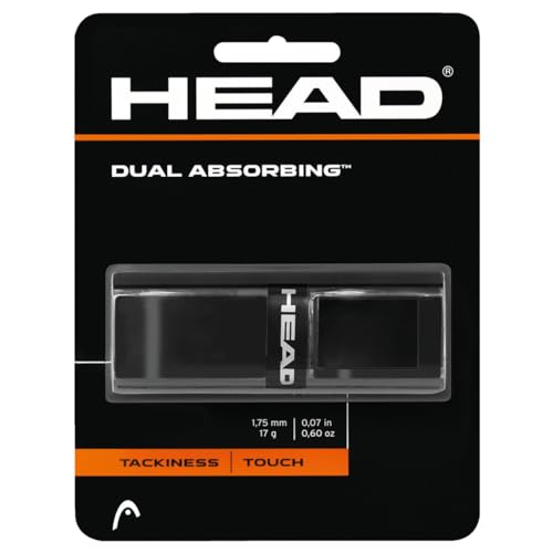 HEAD Unisexs Docena 03/04 Dual Absorbing Racquet Grip Size One Multi-Colour/Black