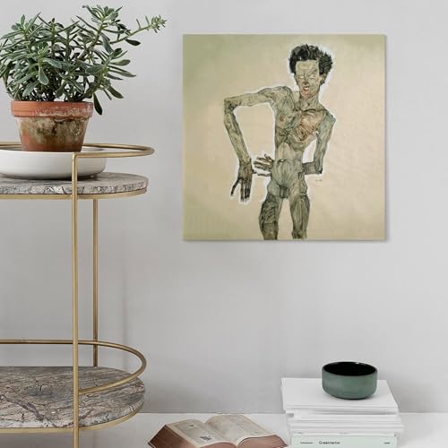 Toile Grimacing Egon Schiele émotion et art expressionniste 1910