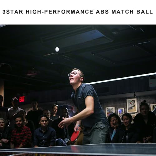 image for meizhouer 3 Star White Ping Pong Balls: 40mm Premium ABS Plastic - 20 