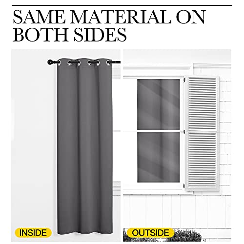 Nicetown NTGMBLKSLD24284C1 Noise Reducing Blackout Curtains 84 Inch Long thumb #3