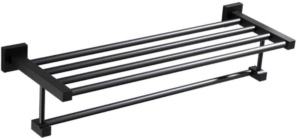 Porte-serviettes doré luxe en acier inoxydable double barre 60 cm