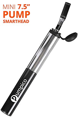 PUMPICO Mini Bike Pump - Handheld Bicycle Air Pump - Lightweight and Sturdy Aluminum Bike Pump | Repair Kit Included