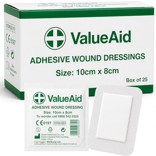 Image of Value Aid Adhesive Wound Dressings - 10cm x 8cm - Box of 25