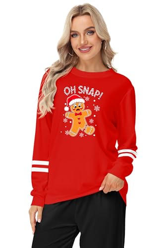 Oh Snap Gingerbread Man Oversized Christmas Sweatshirt - Image 5