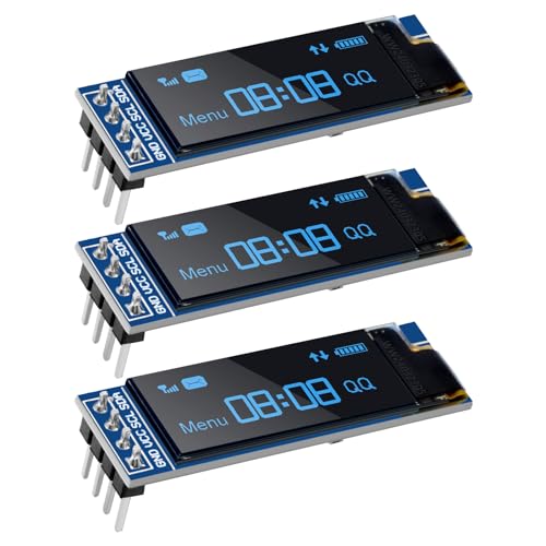APKLVSR 3PCS 0.91' I2C Display Modul,IIC I2C Display OLED Anzeigemodul 128x32 3.3V/5V für Arduino und andere Mikrocontroller (Blau)