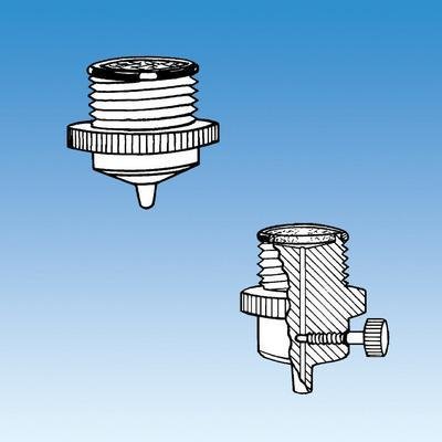 5837-06 Series Luer-Lok Bottom Drip Adapter, 11 mm ID, Nylon, Polyethylene Packing Support