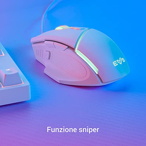 Gaming Mouse ESG M2 Sniper-Ninja mouse PC (6400 dpi, USB, Luci LED RGB, 8 tasti personalizzabili) - Mouse gaming - Immagine 5