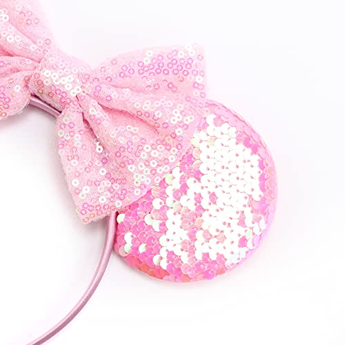 Image of DRESHOW Mouse Ears Bow Headbands Glitter Party Decoration Cosplay Costume for Women