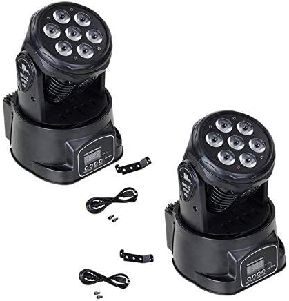 Luces de cabeza móvil de 60 W, 6 IN1, DMX-512, 1618 canales, iluminación de escenario, foco activado por sonido, RGBW+ámbar+UV para fiesta, KTV,