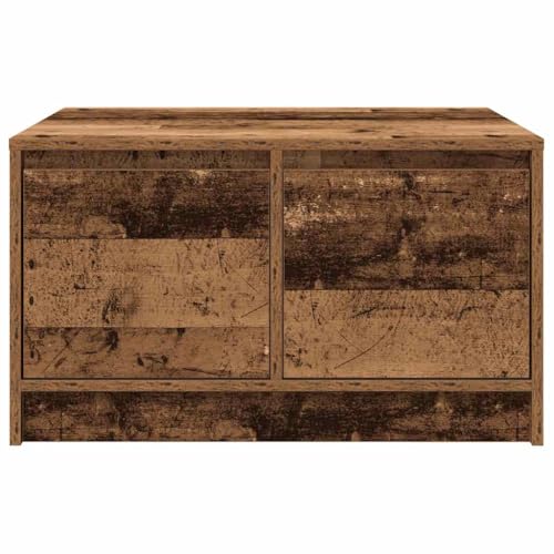 Table basse avec tiroirs bois vieilli 70 cm table d'appoint de salon