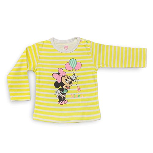 T-shirt Disney bébé fille jaune vêtement manches longues 12 mois