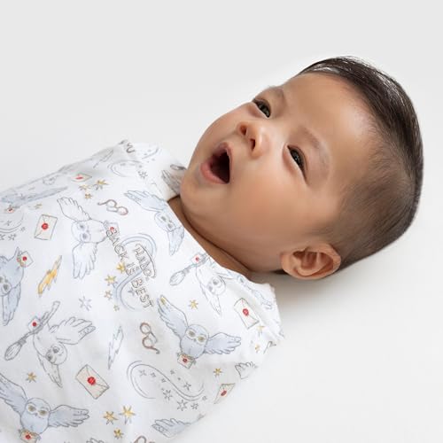 Image of HALO Harry Potter Baby 100% Cotton Sleepsack Swaddle, 3-Way Adjustable Wearable Blanket, TOG 1.5, Harry Potter Messenger, Small, 3-6 Months