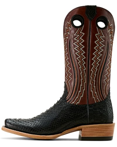 ARIAT Men's Futurity Exotic Python Tall Western Boot Square Toe Black 9 D(M) US2