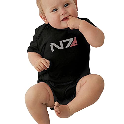 Mass Effect N7 Armour Unisex Baby 100% Cotton Short-Sleevet-Shirt Funny Bodysuits