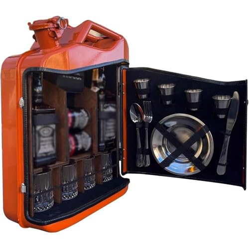 Gabinete portátil para bar de whisky, diseño vintage compacto, minibar impermeable para regalar