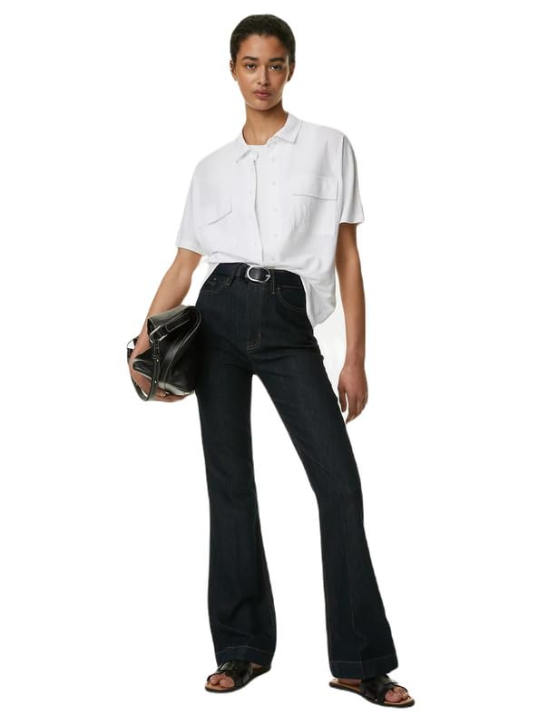 Image of Marks & Spencer Collared Button Through Shirt